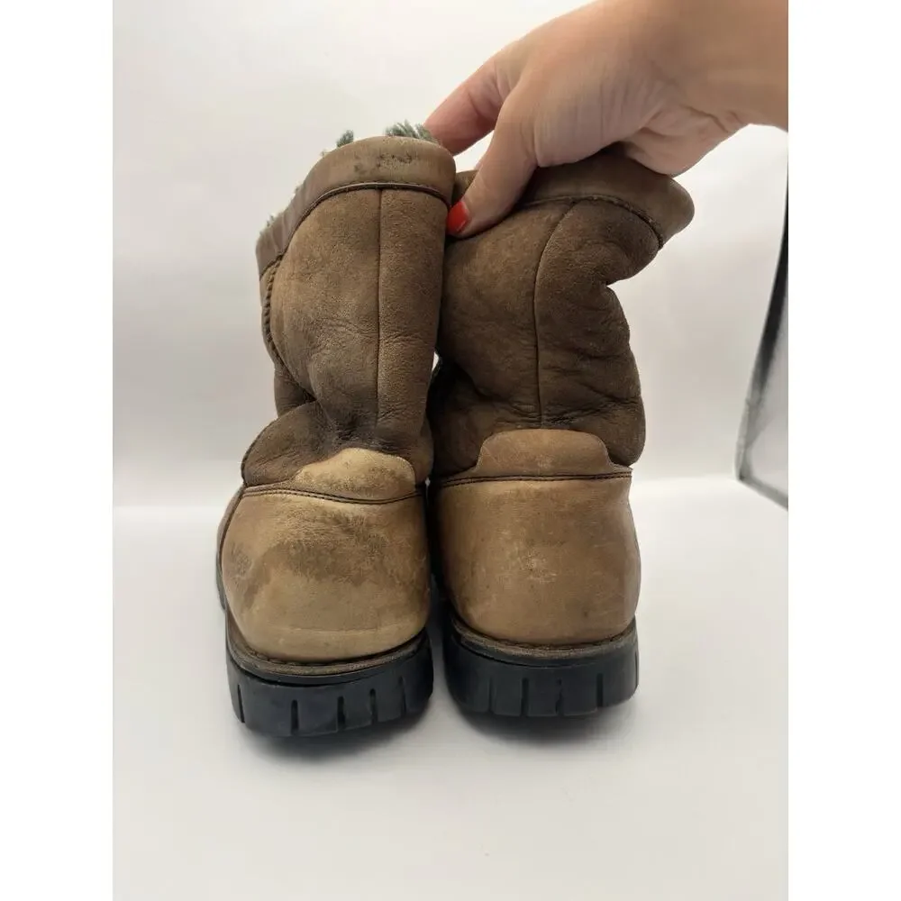 Ugg Australia Beacon Brown Leather And Suede Boots Men Size 7